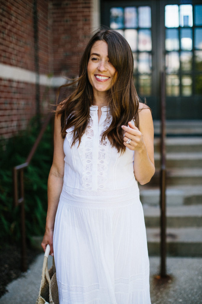 Rebecca Taylor White Lace Midi Dress on HauteLook
