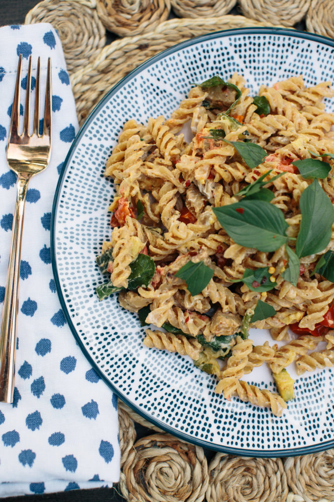 Summer Vegetable and Goat Cheese Pasta Recipe