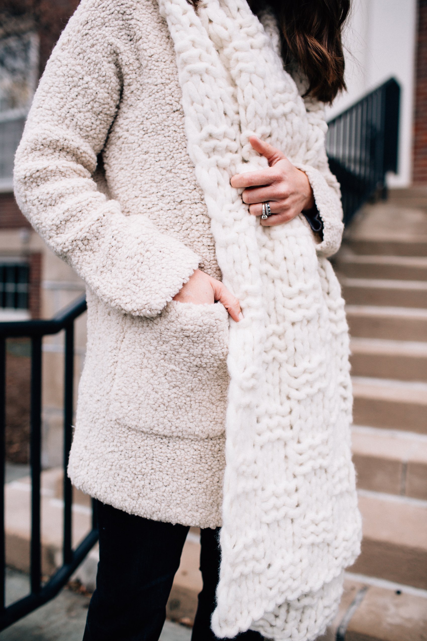 Eileen fisher knit fur cheap cardigan