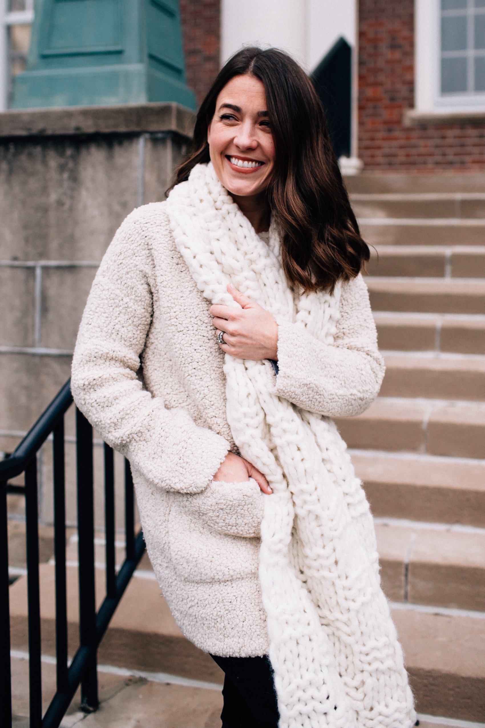 eileen fisher knit fur cardigan