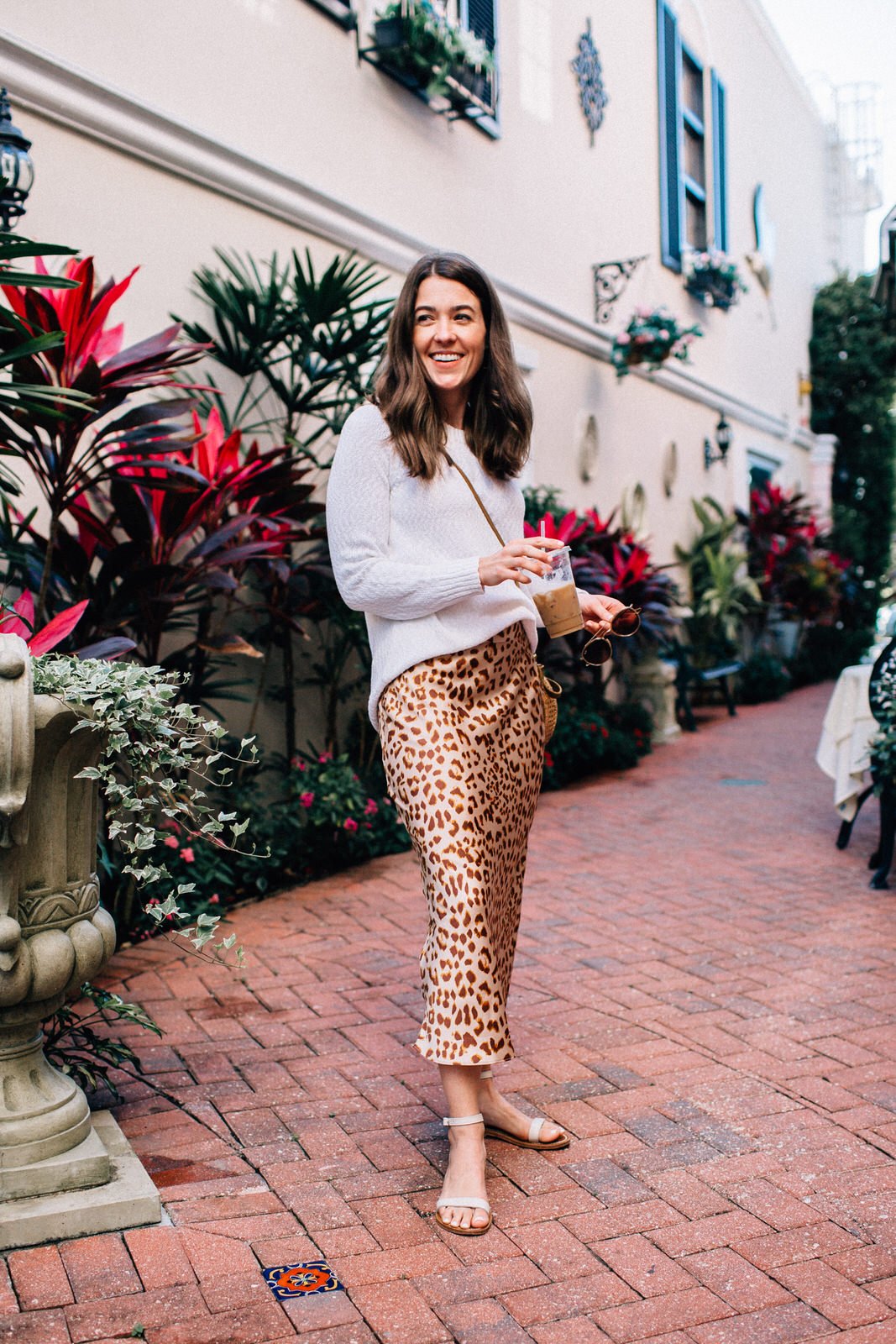 Free people best sale leopard skirt