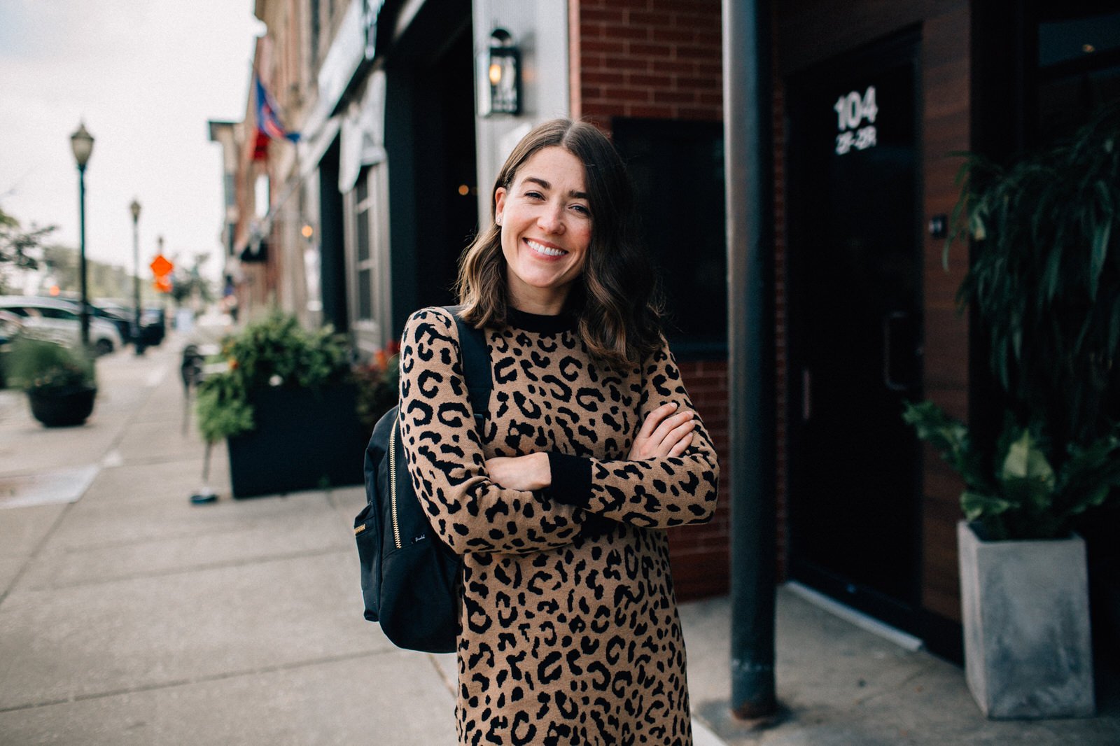 leopard sweater dress