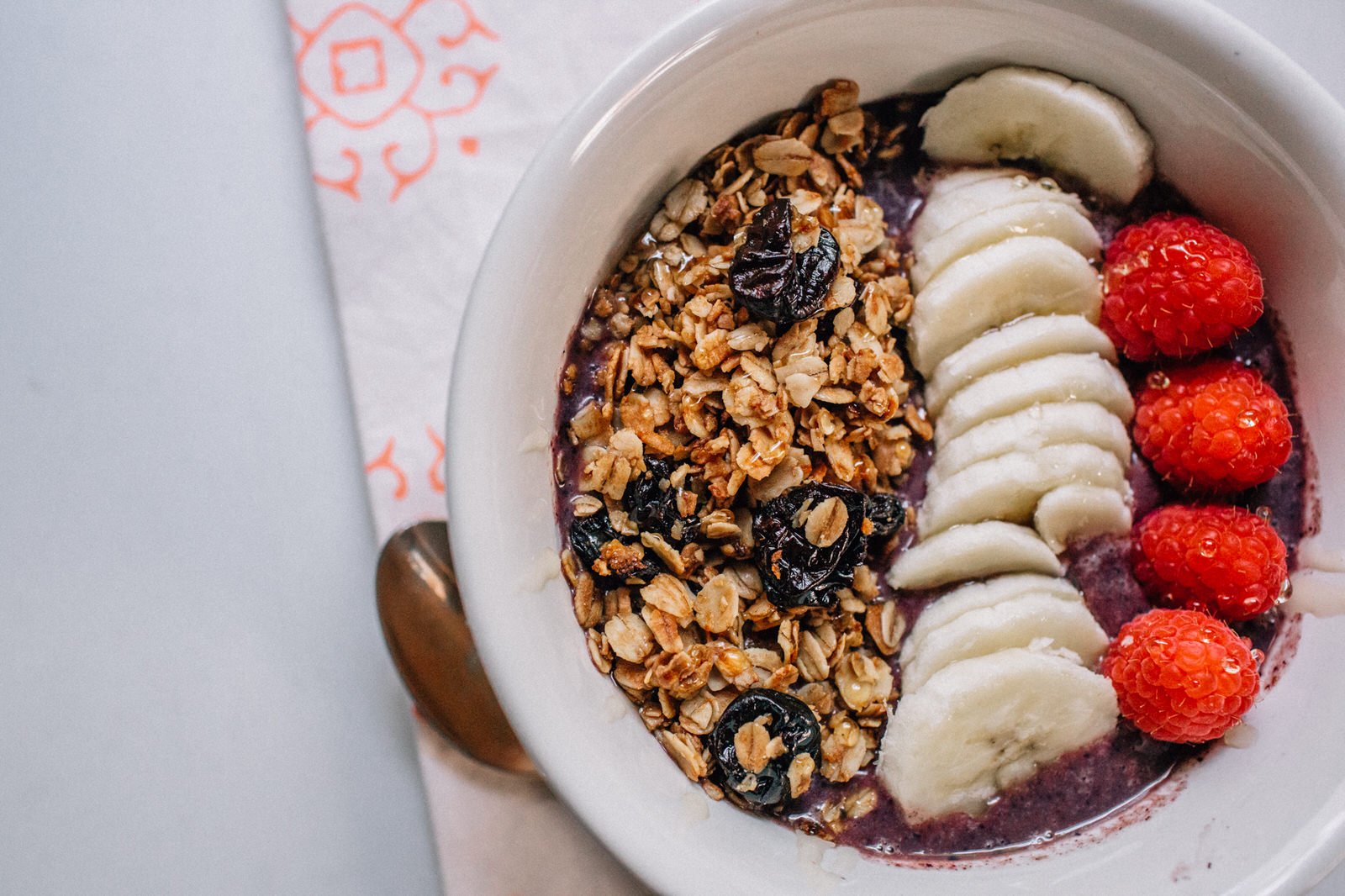 Acai Bowls with Granola and Banana - The Charming Detroiter