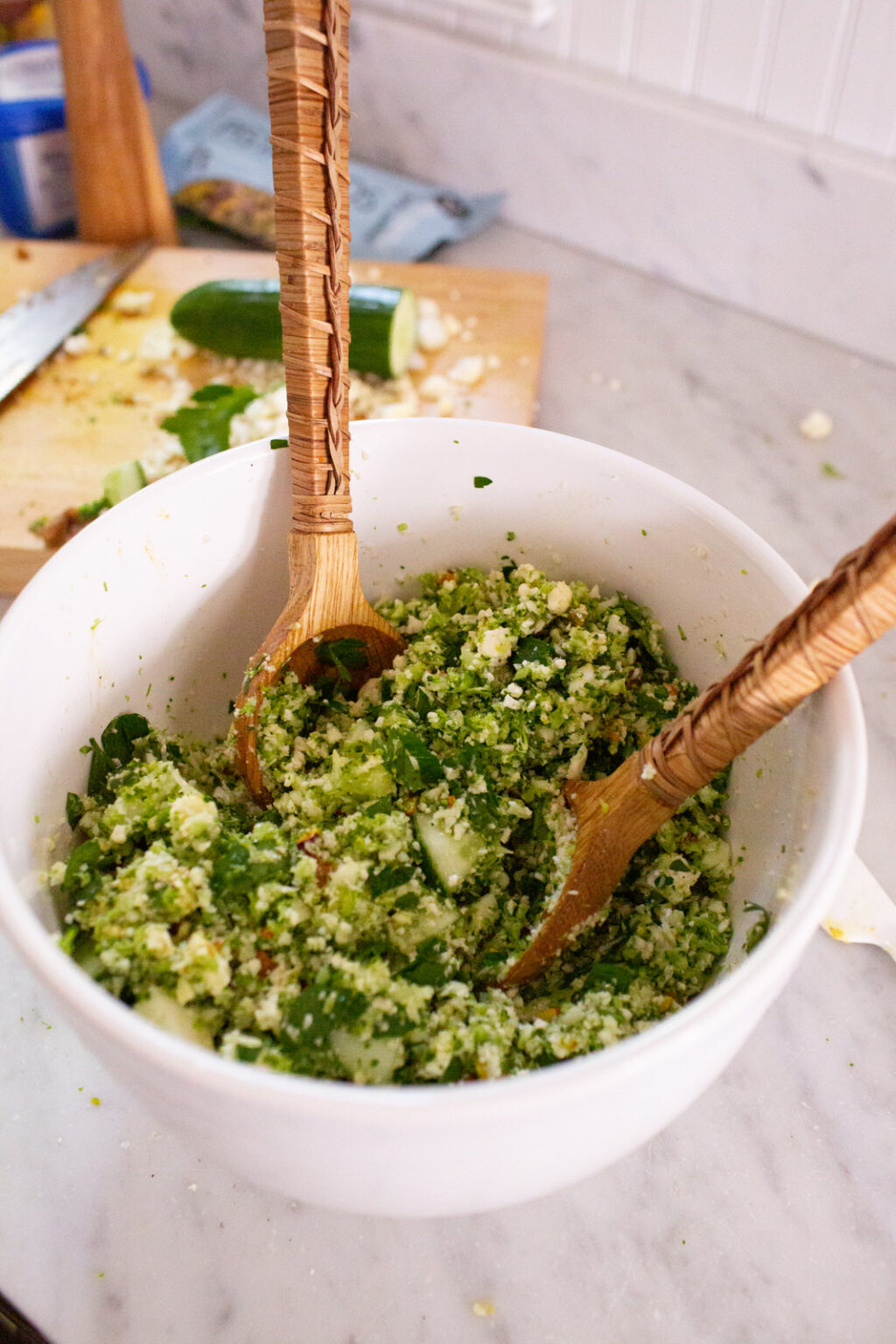 Broccoli Cauliflower Tabouli Recipe — Hello Adams Family