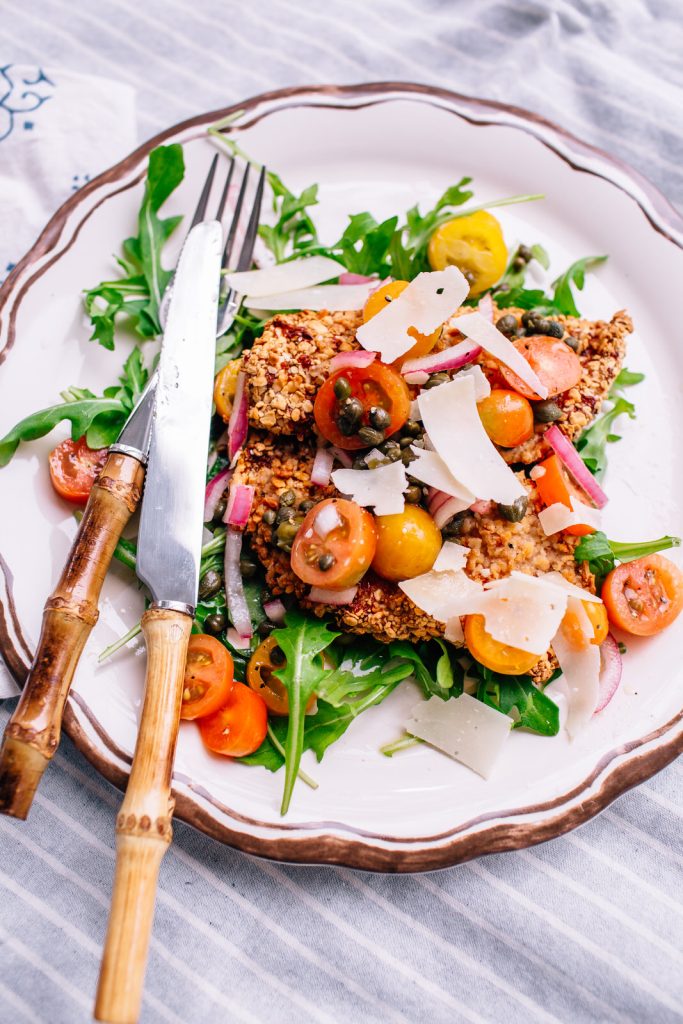 Crispy Chicken with Tomatoes and Capers