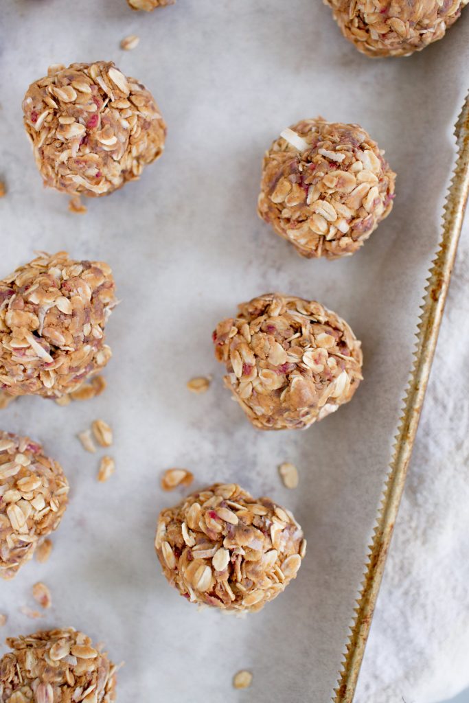 Peanut Butter + Jelly Energy Bites