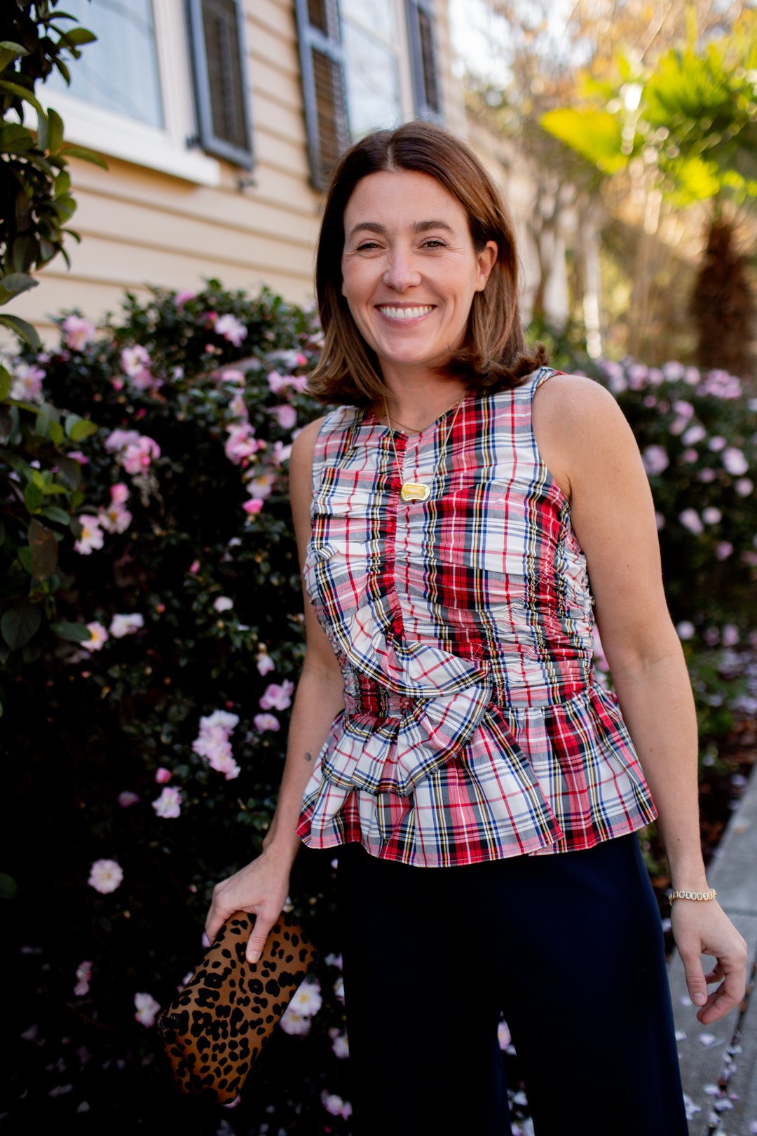 great holiday party outfits, tartan plaid outfits for the holidays