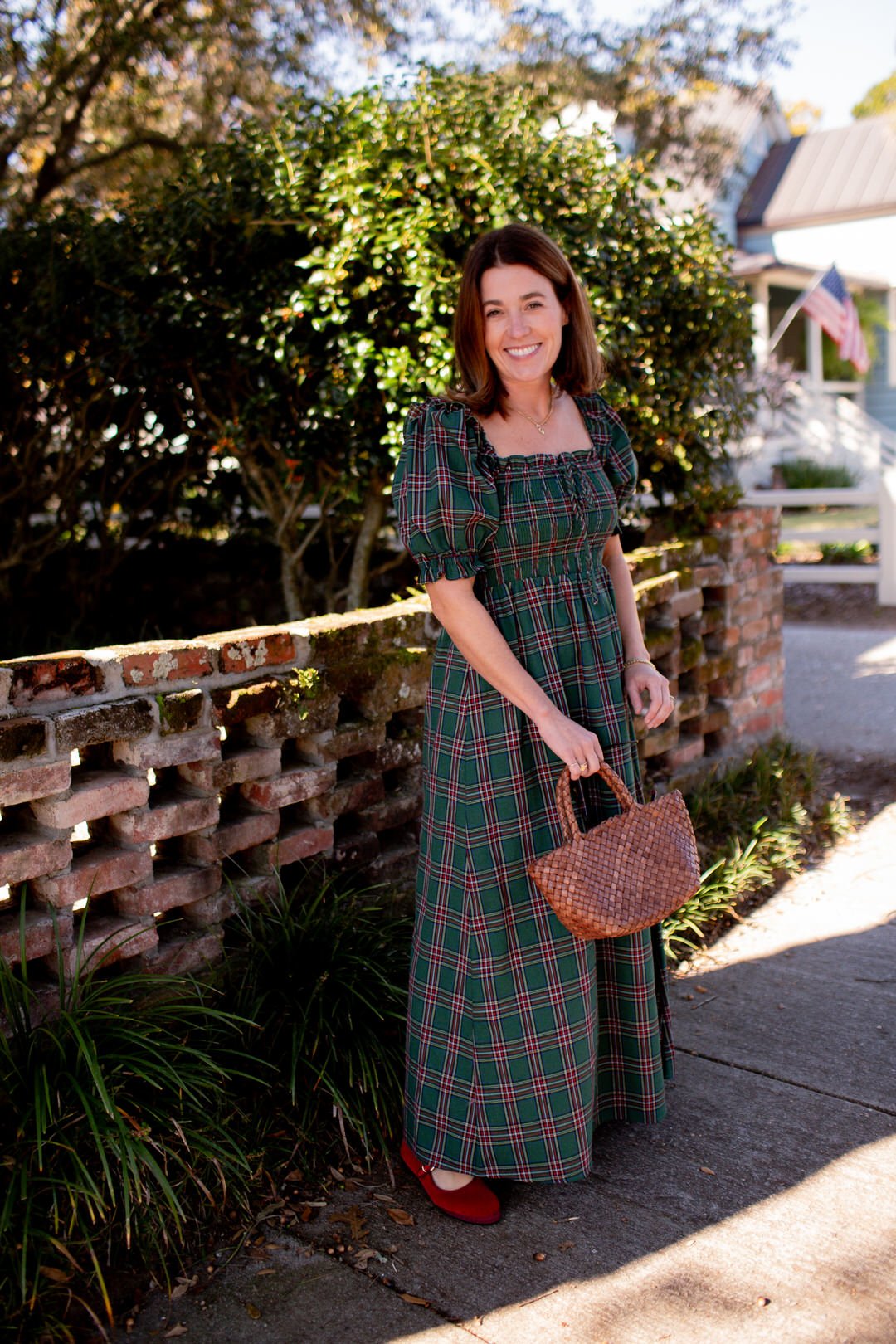 plaid dress December, casual holiday style
