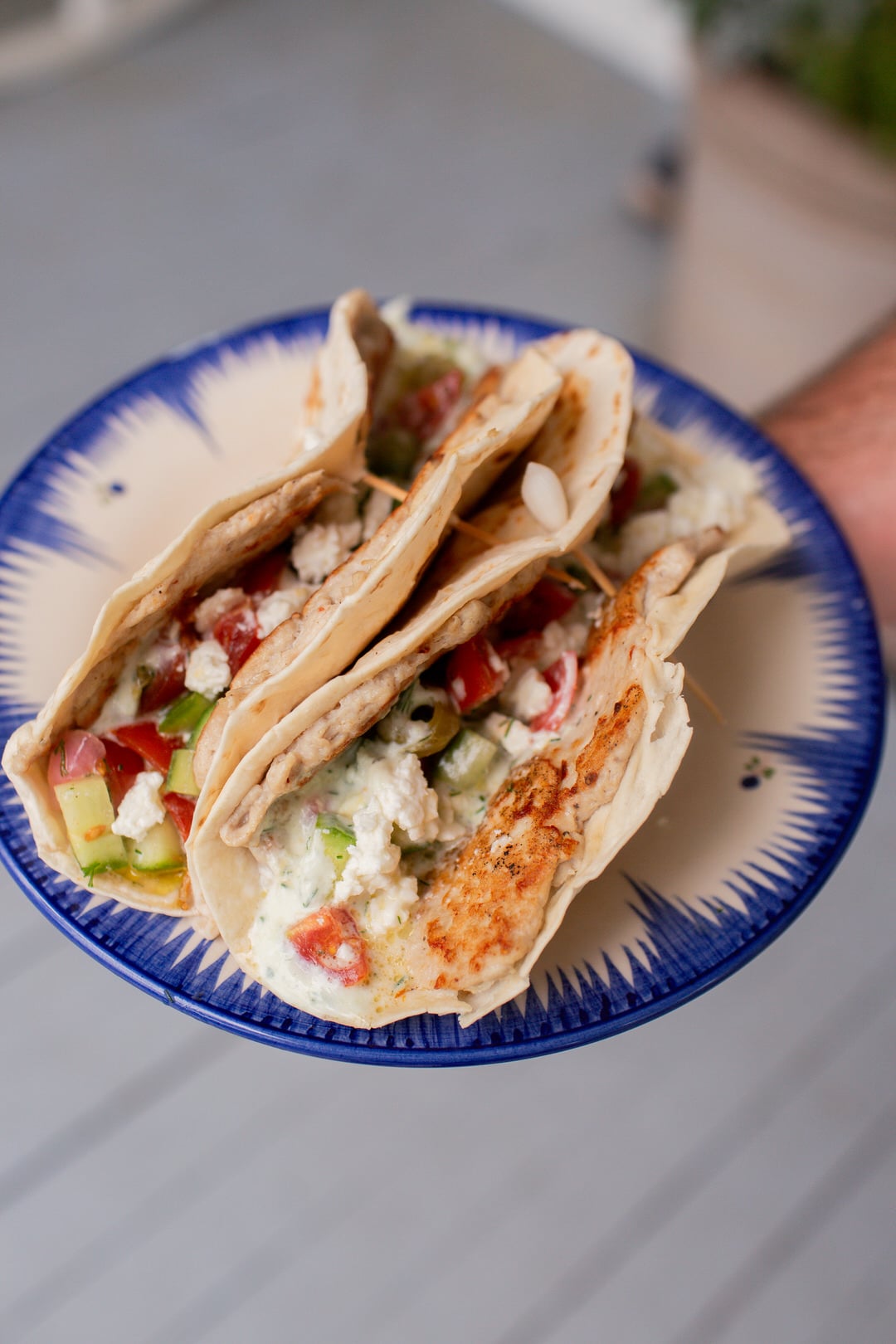 Ground Turkey Gyros with Homemade Tzatziki