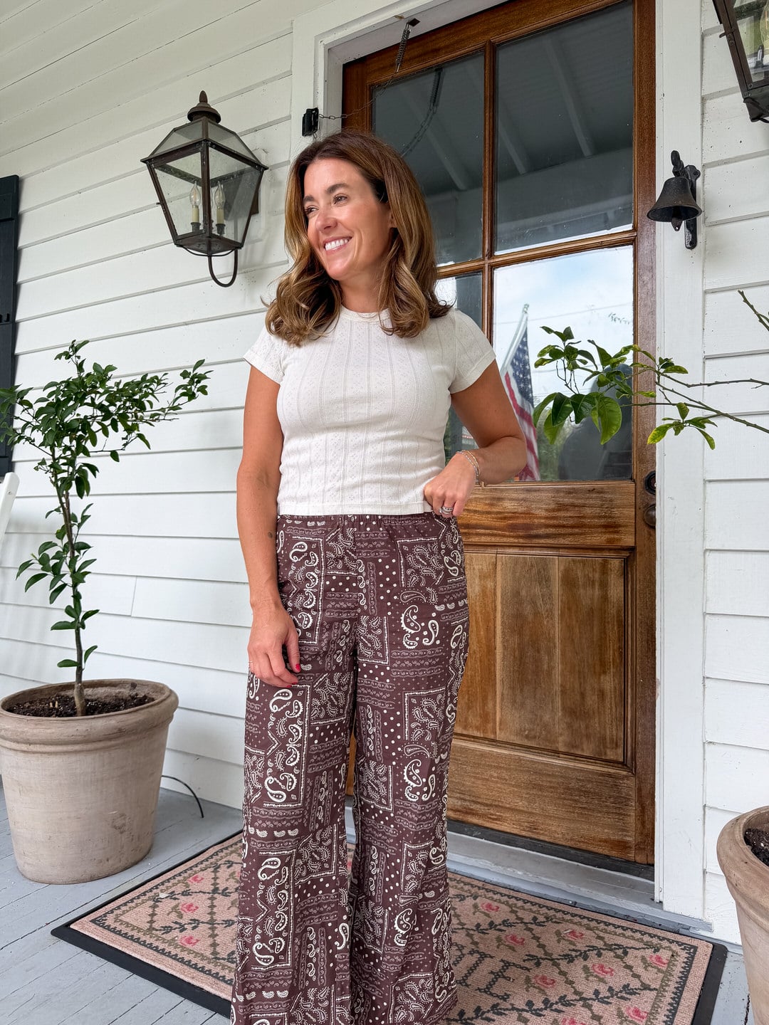 cadets bandana print pants, viral poplin pants